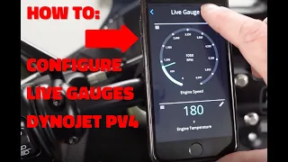 how to configure live gauges for Dynojet PV4 Power Vision