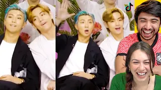 they didnt know the interview started! BTS V TIK TOKS 🥳