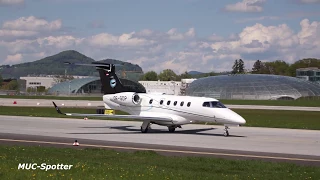 Private Jet Compilation Takeoff & Landing at Munich and Salzburg Airport Learjet Gulfstream ....