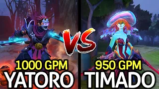 YATORO Anti Mage 1000 GPM VS TIMADO Naga Siren 950 GPM Dota 2