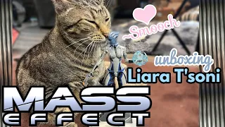 Unboxing the Liara T'Soni Painted Statue from @BioWareBase  Gear Store with the kitties!