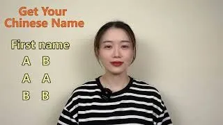 Get Your Chinese name in 3mins ( Girls)