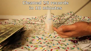 How to clean Vinyl Records Super fast and cheap with household products,