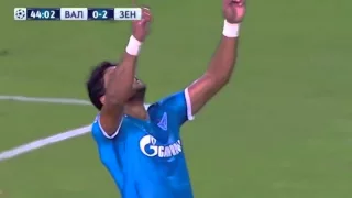 Гол Халка в ворота Валенсии . goal Hulk to Valencia FC.