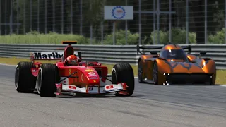 F1 Ferrari F2004 Michael Schumacher vs McMurtry Spéirling 2022 at Monza Circuit