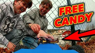 FPV RC Car Delivers Candy to Kids