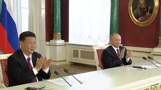 Пресс конференция ПУТИНА и Си Цзиньпина в Москве, видео 4.07.2017