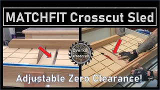 Adjustable Zero Clearance Plate MATCHFIT Table Saw Crosscut Sled