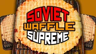 Birthday cooking with Soviet waffle iron