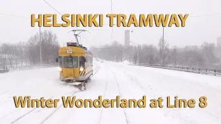 Helsinki Tramway: Winter Wonderland at Line 8 (Eng.sub)