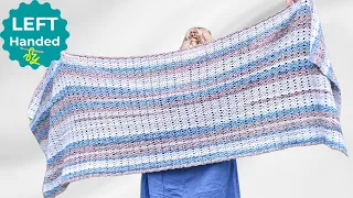 EASY Left Handed Crochet Shawl Pattern - the Beached Granny Wrap!