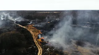 Сильный пожар в Тверской области (Рязаново, Калининский район)