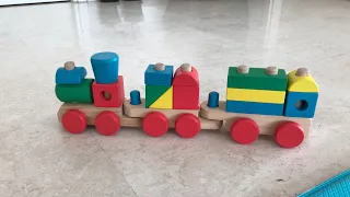 Wooden toys | Melissa & Doug Stacking Train with Shapes