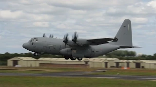 Lockheed C-130J Hercules Italian Air Force departure on Monday RIAT 2014 Air Show