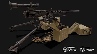 Army machine gun with optical sight