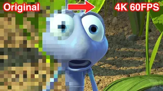 What Disney Pixar's 'A Bugs Life (1998)' Looks Like in 4K 60FPS (Remastered by AI)