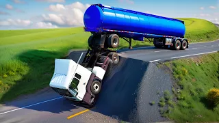 Cars vs Unfinished Road x Giant Dip x Ledges ▶️ BeamNG Drive