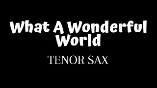 WHAT A WONDERFUL WORLD [tenor sax]