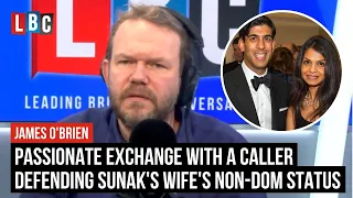 Passionate exchange with a caller defending Sunak's wife's non-dom status | LBC