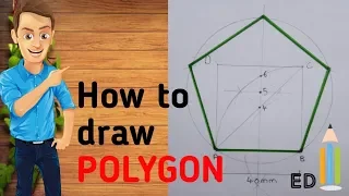 How to draw PENTAGON -by general method -engineering drawing