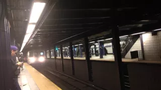 New York, New York - A Train Arrives at the 42nd Street / Times Square Station HD (2016)