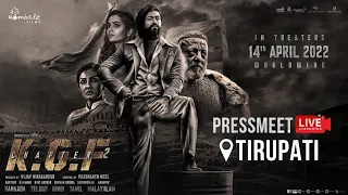 Catch the #PressMeet event of the extravaganza "KGF Chapter 2" from #Tirupathi