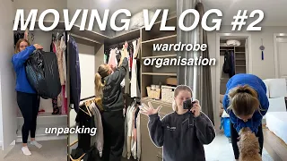 MOVING VLOG 2: unpacking + organising my NEW wardrobe!