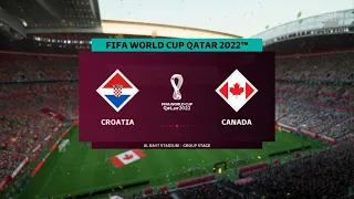 Croatia vs Canada | FIFA World Cup Qatar 2022 - 27th November 2022 Full Match | Simulation FIFA 23
