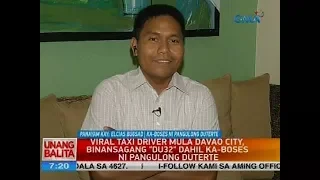 Viral taxi driver mula Davao City, binansagang "Du32" dahil ka-boses ni Pangulong Duterte