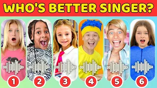 Who is The Better Singer#5 l Payton Delu,Cali Sadé,Salish Matter,Like Nastya,Lay Lay,Royalty family