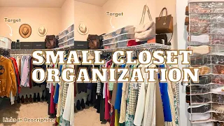 Under $100 Small Closet Organization - Closet Makeover ft. New Target Finds