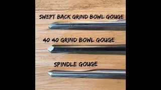 Woodturning - Sharpening 3 Different Gouges (Swept Back and 40/40 Bowl, Standard Spindle)