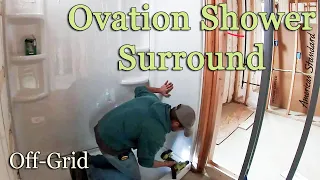 Installing an Ovation Shower Surround from Home Depot in our Off-Grid Home Build Project