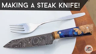 Making Serrated Damascus Steak Knives | Knife Making