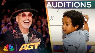 Early Release: GENIUS 2-Year-Old Baby Dev Is AGT's Youngest Mathematician! | Auditions | AGT 2024