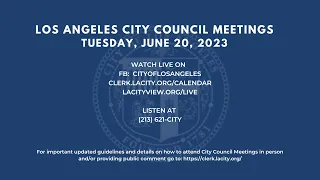 LA City Council Meeting for June 20, 2023 - Part 2