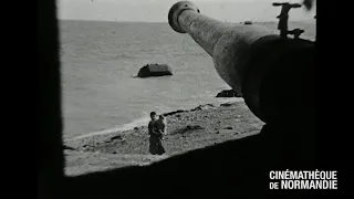 Omaha Beach shipwrecks and Day landing beaches after Overlord (1946)