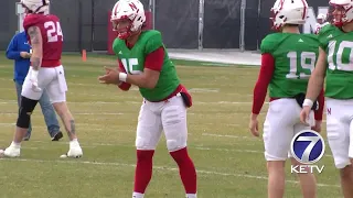 First look at new quarterback Dylan Raiola, Nebraska football spring practice