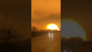 Large explosion outside Palanka in Cherkasy Oblast in Ukraine