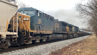 Hard Working Locomotives In The Rain On Every Train!  CSX & Norfolk Southern Trains With DPUs!