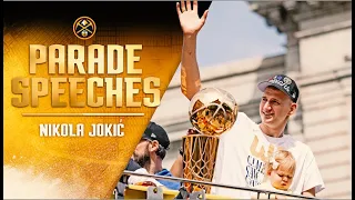 Nuggets 2023 Champions Parade Speech: Nikola Jokić Speech | 6-15-23