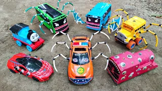Sulap Merakit Mainan Kereta Api Thomas and Friends, Upgrade Orange Car Eater Spider