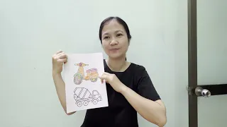 Hand-colored by me! Instructions for coloring electric motorbikes and concrete mixers