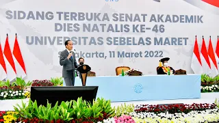 Sambutan Presiden Jokowi pada Dies Natalis ke-46 UNS, Surakarta, 11 Maret 2022