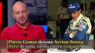 Flávio Gomes detona Ayrton Senna - não foi herói de nada e correu contra ninguém!