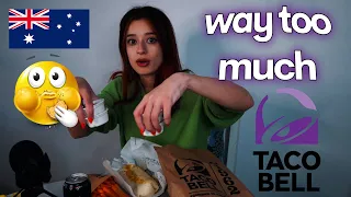 Australian tries ~way too much~ TACOBELL for the first time! (surprised reaction)