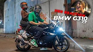 SHE IS SHOCKED😨 After Riding BMW 310RR