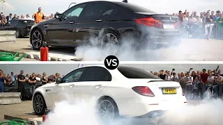 BMW M5 vs Mercedes-AMG E63 S - INSANE BURNOUTS!