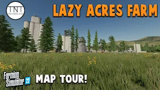 “LAZY ACRES FARM” FS22 MAP TOUR! | NEW MOD MAP! | Farming Simulator 22 (Review) PS5.