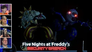 Реакция Летсплейщиков на Превращение Солнца в Луну в Five Nights at Freddy’s Security Breach